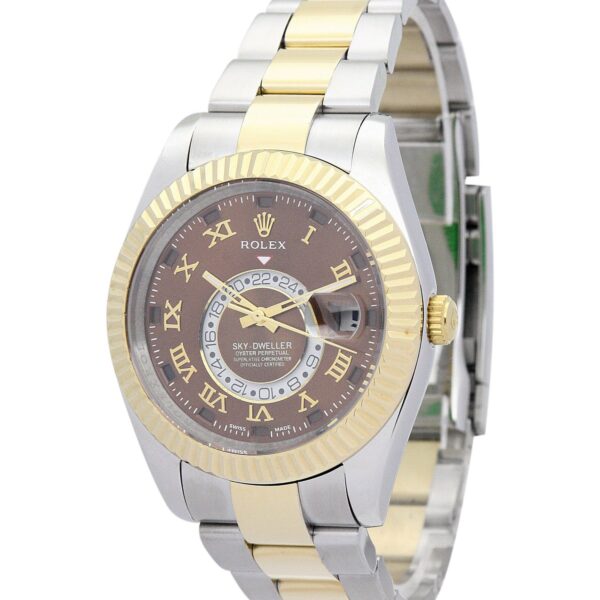Alternative view of Replica Rolex Sky-Dweller Brown Dial 326938-2