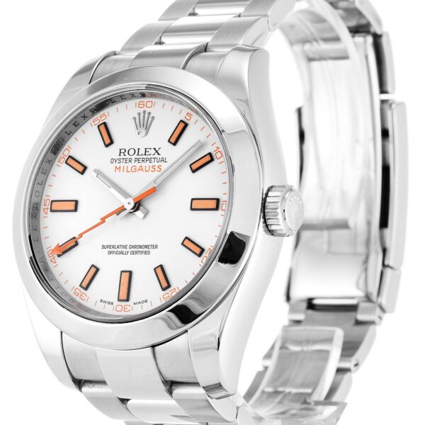 Alternative view of Replica Rolex Milgauss White Dial 116400