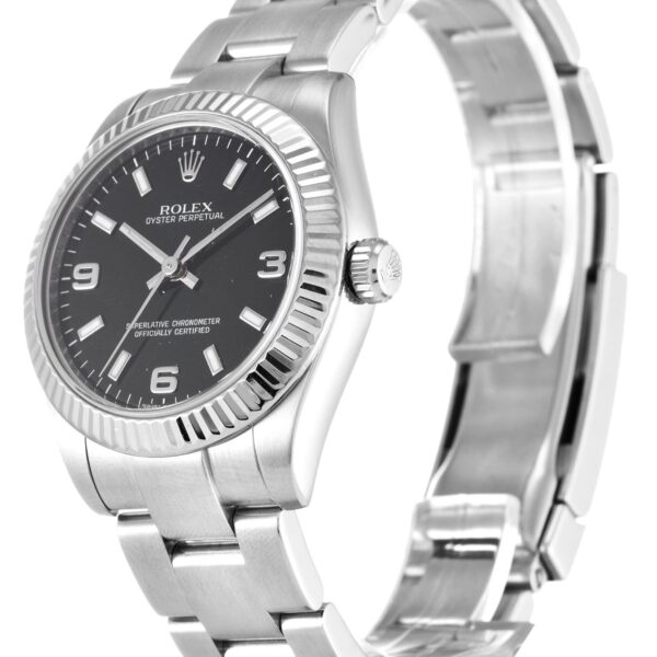 Alternative view of Replica Rolex Oyster Perpetual Lady Black Dial 177234 31 mm