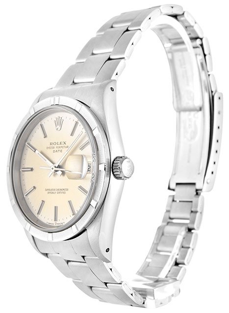 Alternative view of Replica Rolex Oyster Perpetual Date Silver Dial 15210 34 mm