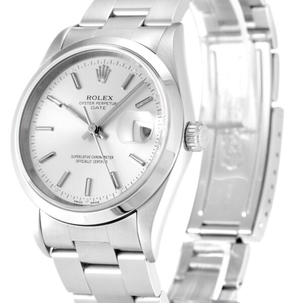 Alternative view of Replica Rolex Oyster Perpetual Date Silver Dial 15200 34 mm