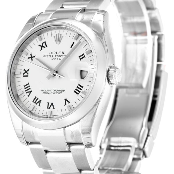 Alternative view of Replica Rolex Oyster Perpetual Date White Dial 115200 34 mm