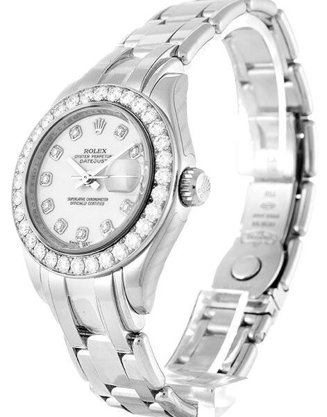 Alternative view of Replica Rolex Pearlmaster White Dial 80299