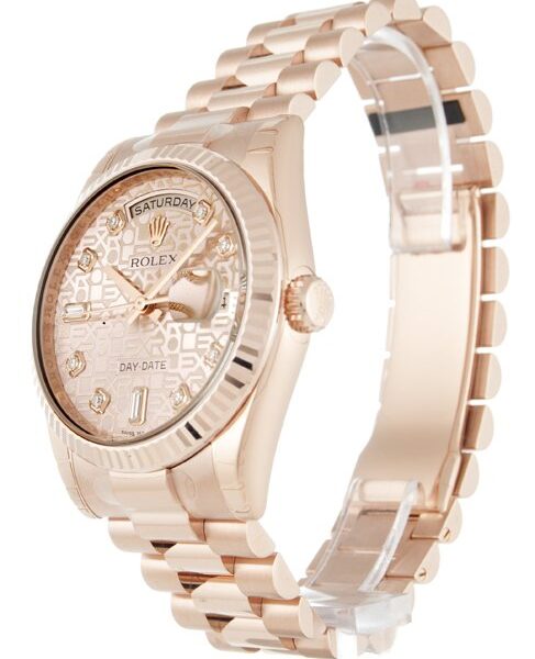 Alternative view of Replica Rolex Day-Date Rose Dial 118235 F 36 mm