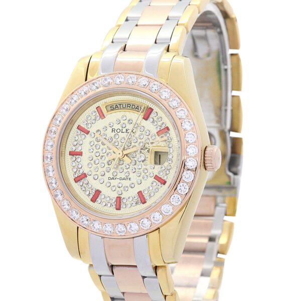 Alternative view of Replica Rolex Day-Date Yellow gold with Diamonds Dial 118346 36 mm