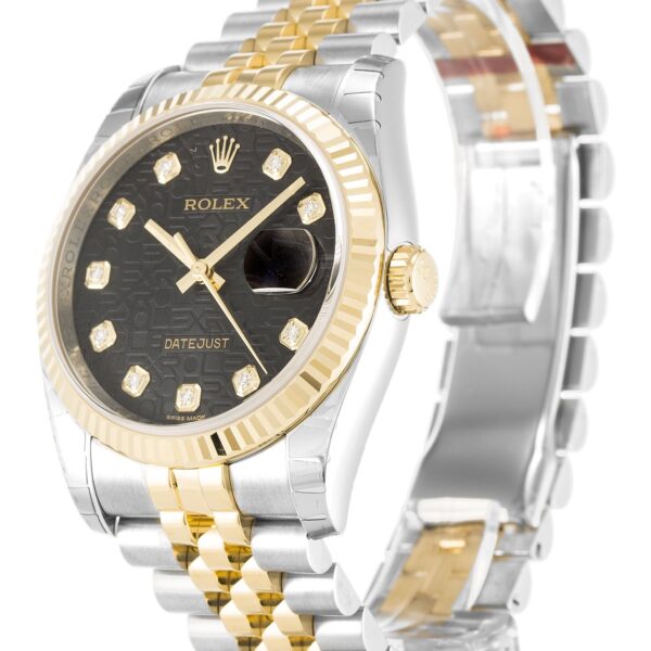 Alternative view of Replica Rolex Datejust Black Jubilee Dial 116233 36 mm