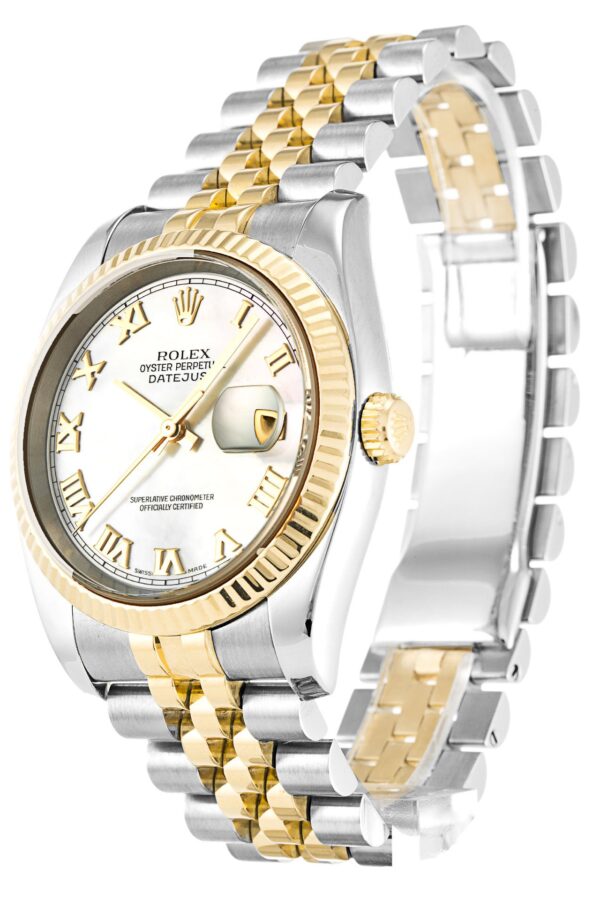 Alternative view of Replica Rolex Datejust Mother of Pearl – White Dial 116233 36 mm