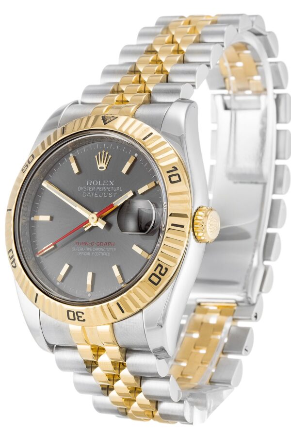 Alternative view of Replica Rolex Datejust Turn-O-Graph Grey Dial 116263 36 mm