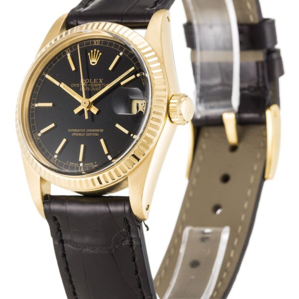 Alternative view of Replica Rolex Datejust Mid-Size Black Dial 6827 31 mm