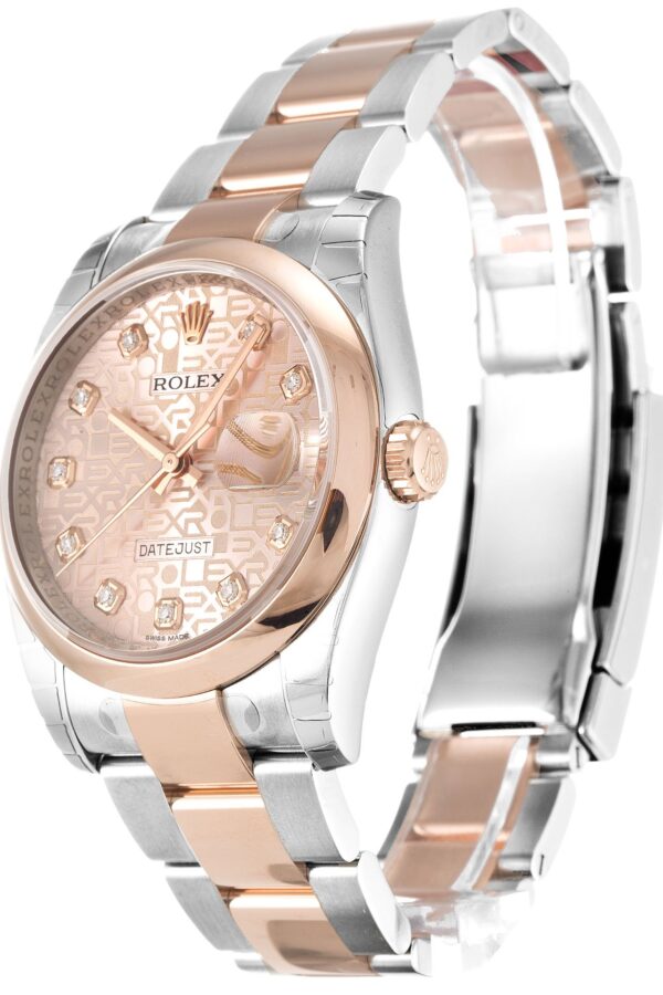 Alternative view of Replica Rolex Datejust Rose Dial 116201 36 mm