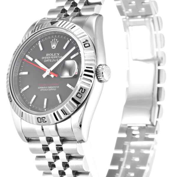 Alternative view of Replica Rolex Datejust Turn-O-Graph Grey Dial 116264 36 mm