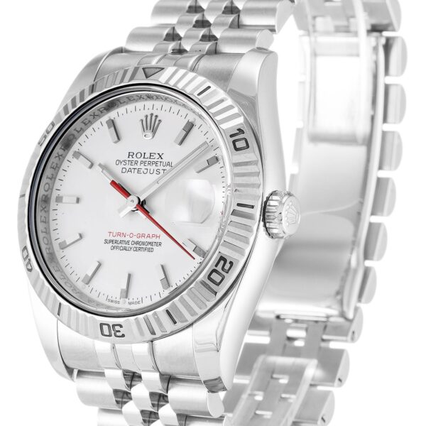 Alternative view of Replica Rolex Datejust Turn-O-Graph White Dial 116264-2 36 mm