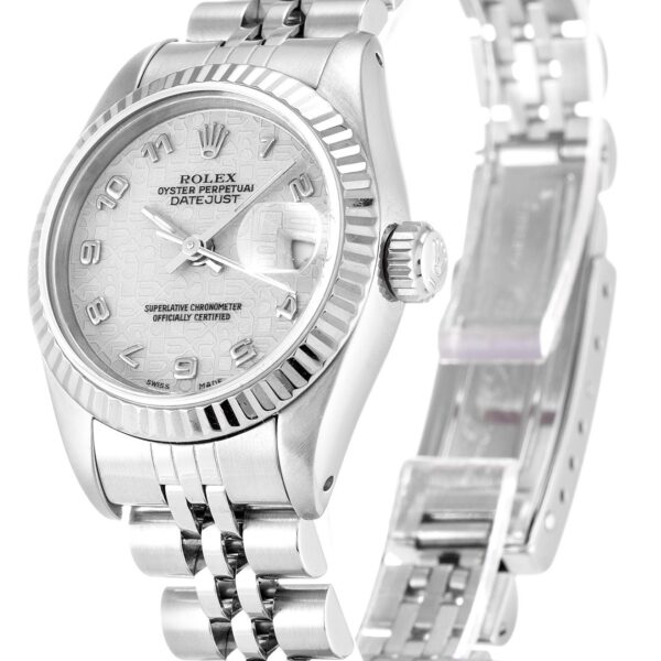 Alternative view of Replica Rolex Lady-Datejust Silver Dial 69174 26 mm