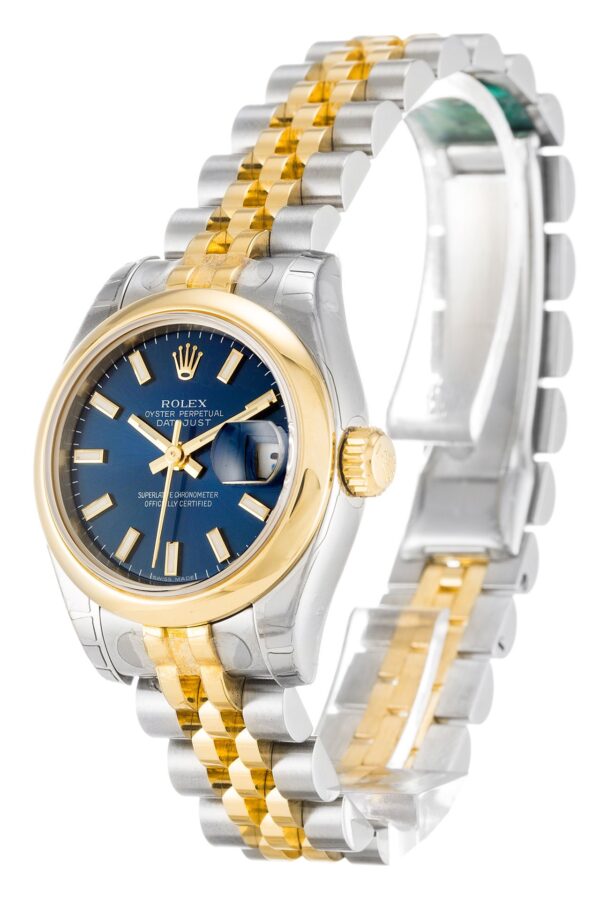 Alternative view of Replica Rolex Lady-Datejust Blue Dial 179163 26 mm