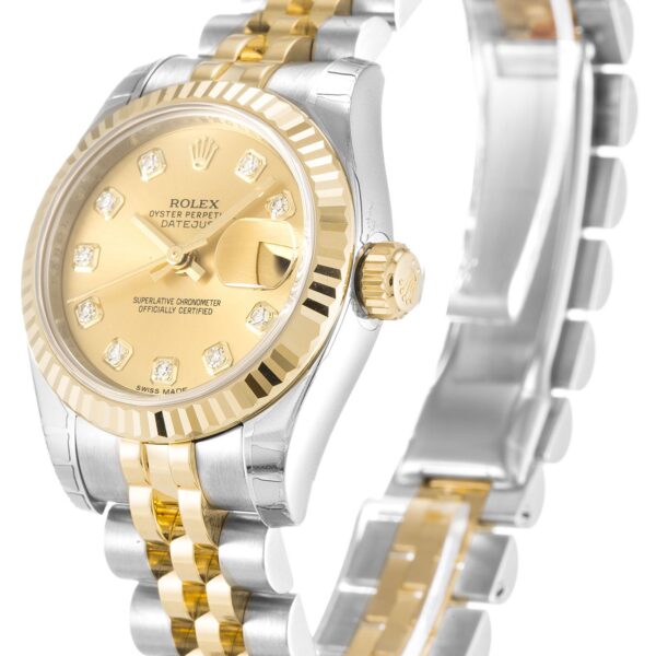 Alternative view of Replica Rolex Lady-Datejust Champagne Dial 179173-2 26 mm