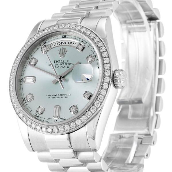 Alternative view of Replica Rolex Day-Date Blue Dial 118346 36 mm