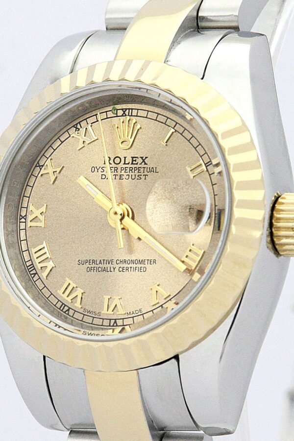 Alternative view of Replica Rolex Lady-Datejust Yellow Gold Dial 179163 26 mm