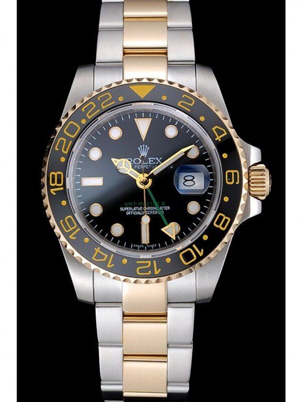 Alternative view of Superclone Rolex GMT-Master II Black Dial 80295