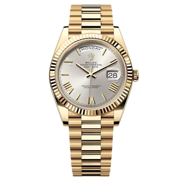 Superclone Rolex Day-Date Silver Dial 228238-0002 40 mm