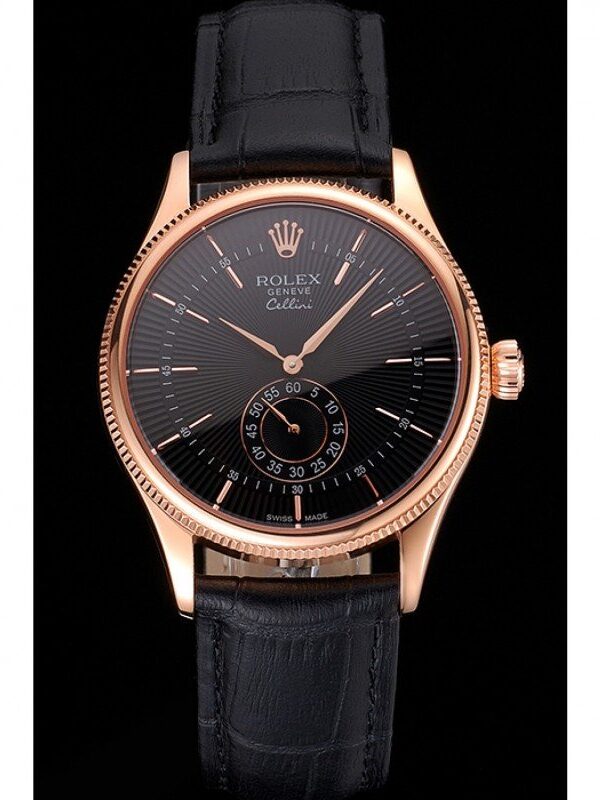 Alternative view of Superclone Rolex Cellini Black Dial REP016792