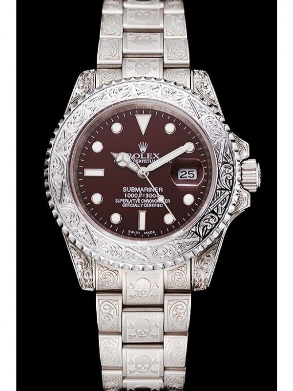 Alternative view of Superclone Rolex Submariner Brown Dial 1454092