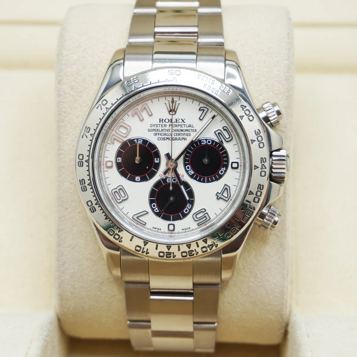 Alternative view of Superclone Rolex Daytona Panda Dial 116509 Arabic Numberals
