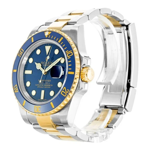 Alternative view of Superclone Rolex Submariner Blue Dial 116613LB “Bluesy”
