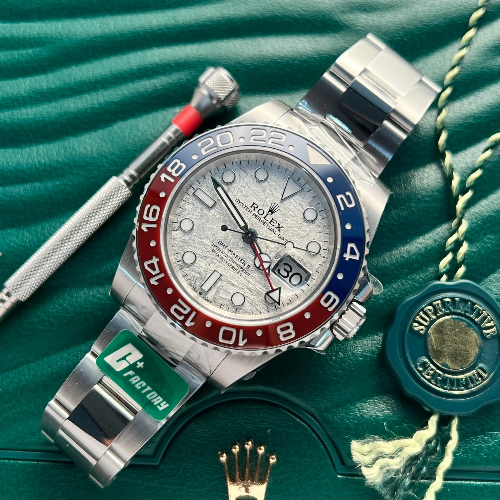 Replica Rolex GMT-Master II Meteorite Dial 126719BLRO “Superman” - Image 3
