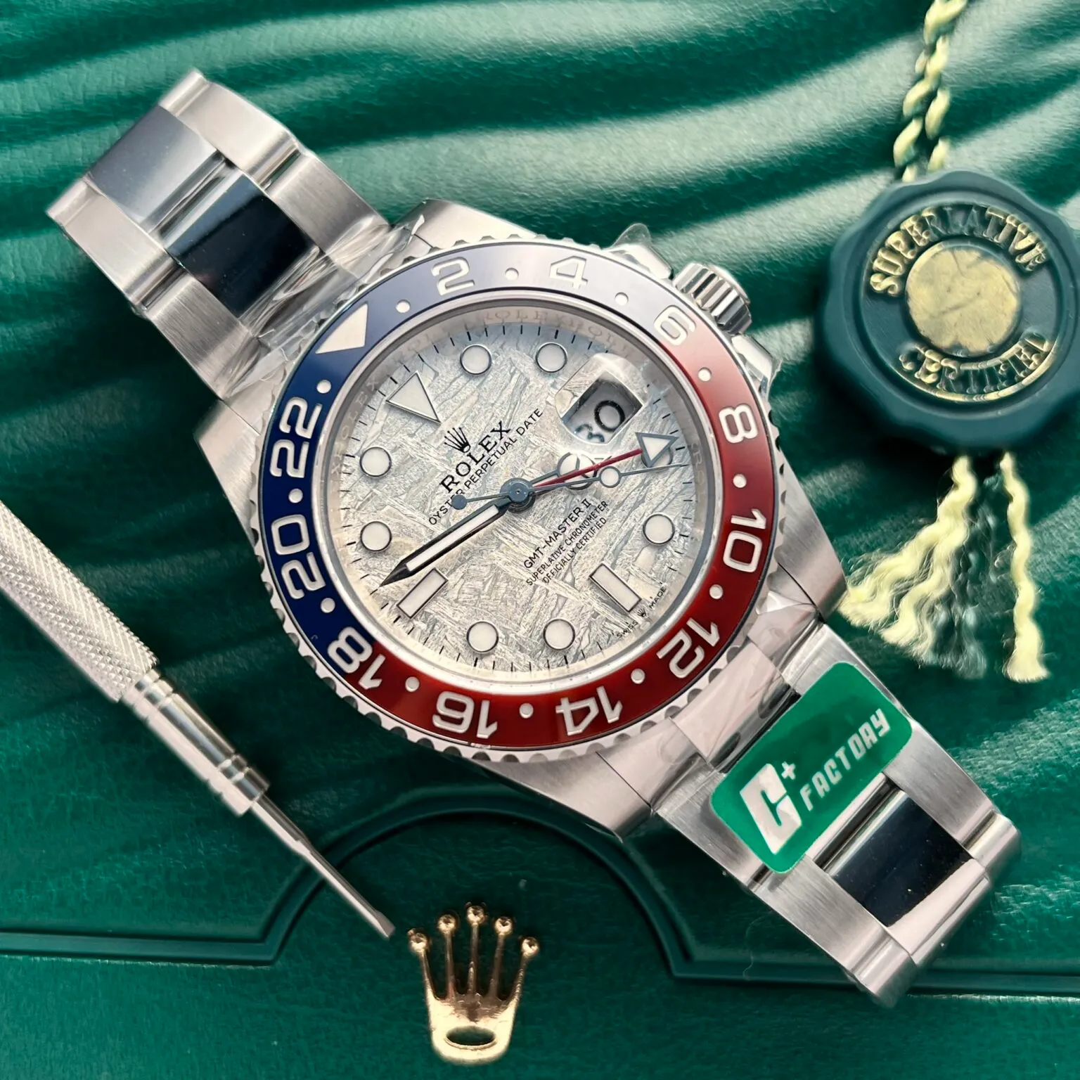 Replica Rolex GMT-Master II Meteorite Dial 126719BLRO “Superman” - Image 4