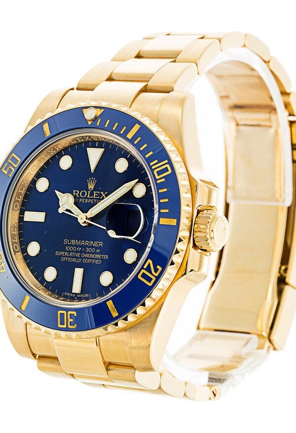 Alternative view of Superclone Rolex Submariner Blue Dial 116618LB