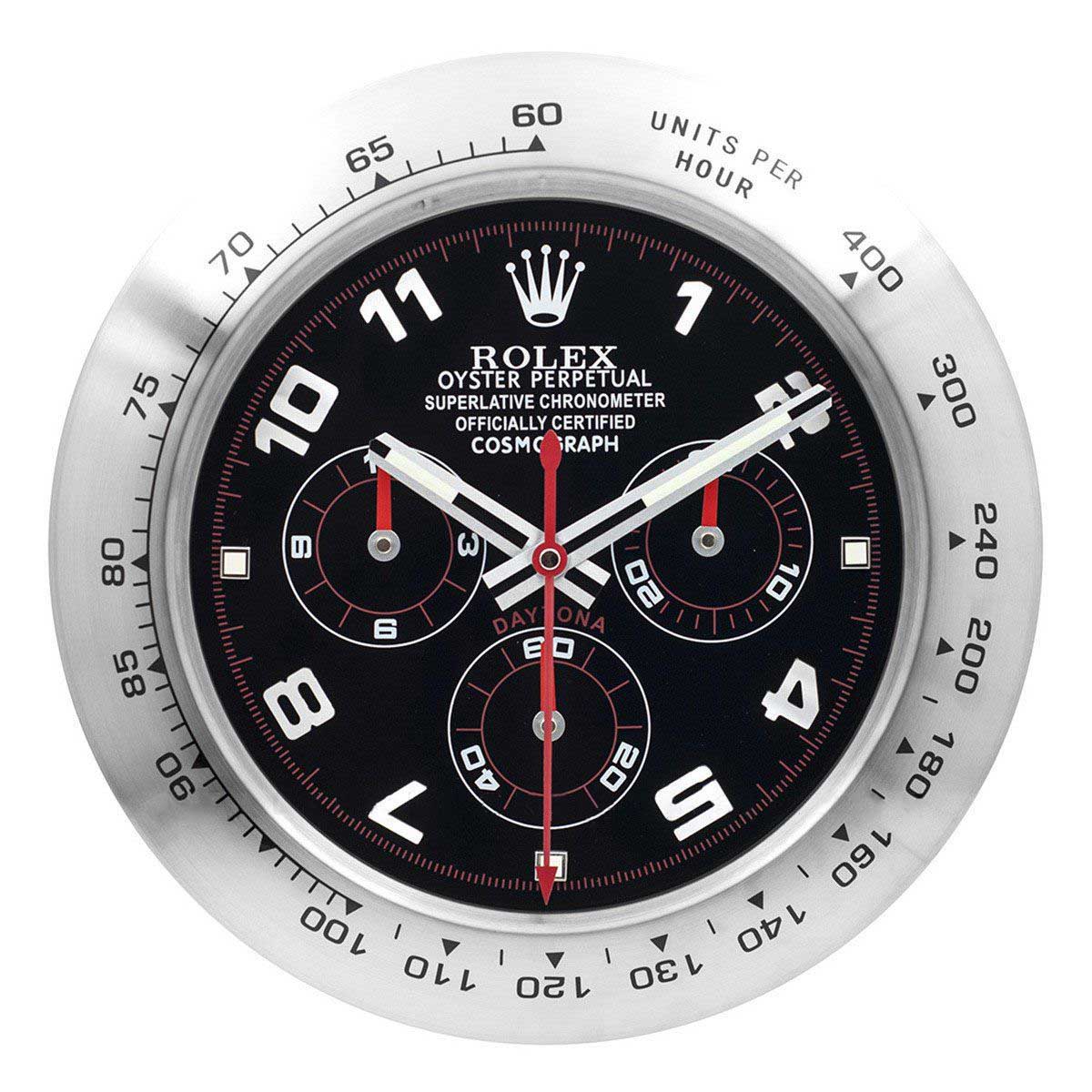ROLEX WALL CLOCK – DAYTONA BLACK/SILVER - Image 2