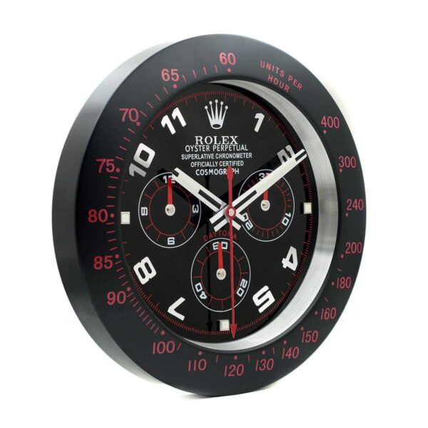 ROLEX WALL CLOCK – DAYTONA BLACK/RED BEZEL
