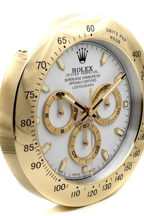 ROLEX WALL CLOCK – DAYTONA GOLD/WHITE DIAL