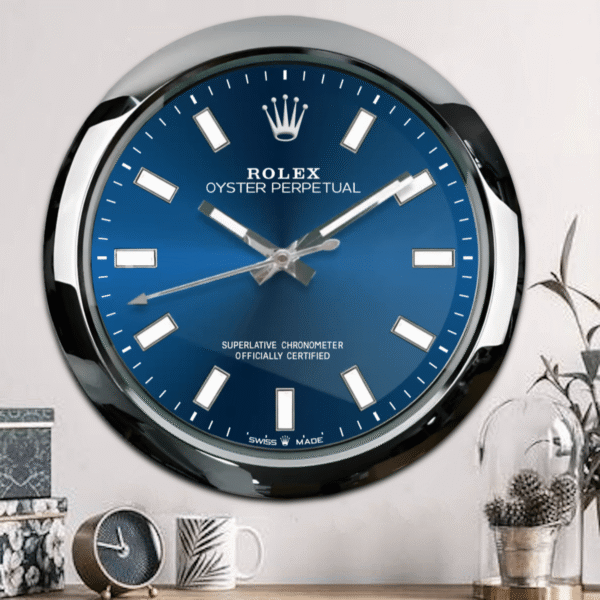 ROLEX WALL CLOCK – OYSTER PERPETUAL BLUE - Image 4