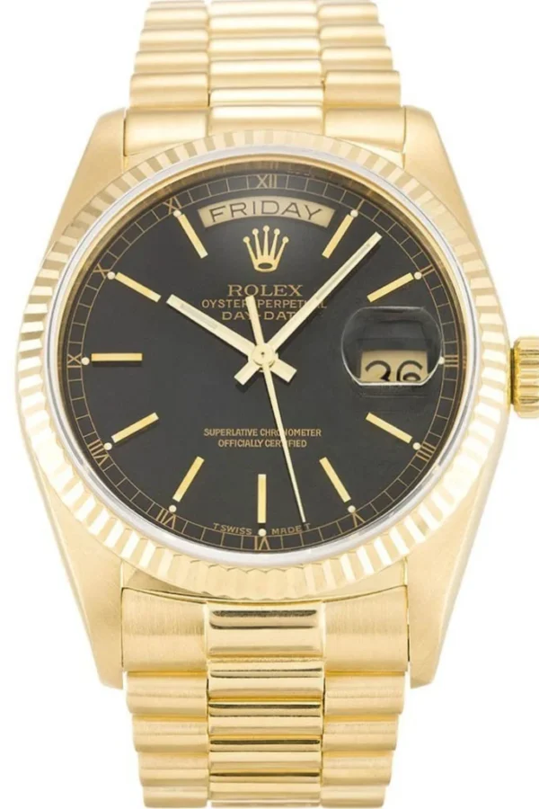 Replica Rolex Day-Date Black Dial 18038 36 mm
