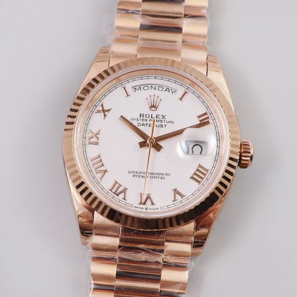 Alternative view of Replica Rolex Day-Date White Dial 118235 F 36 mm