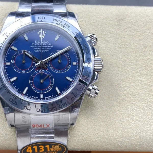Alternative view of Superclone Rolex Daytona 126509 Bright Blue Dial