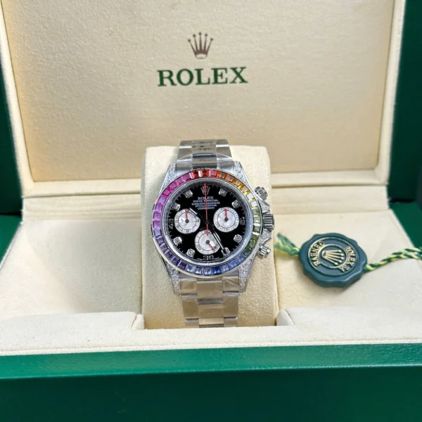 Alternative view of Replica Rolex Daytona Black Dial 80250