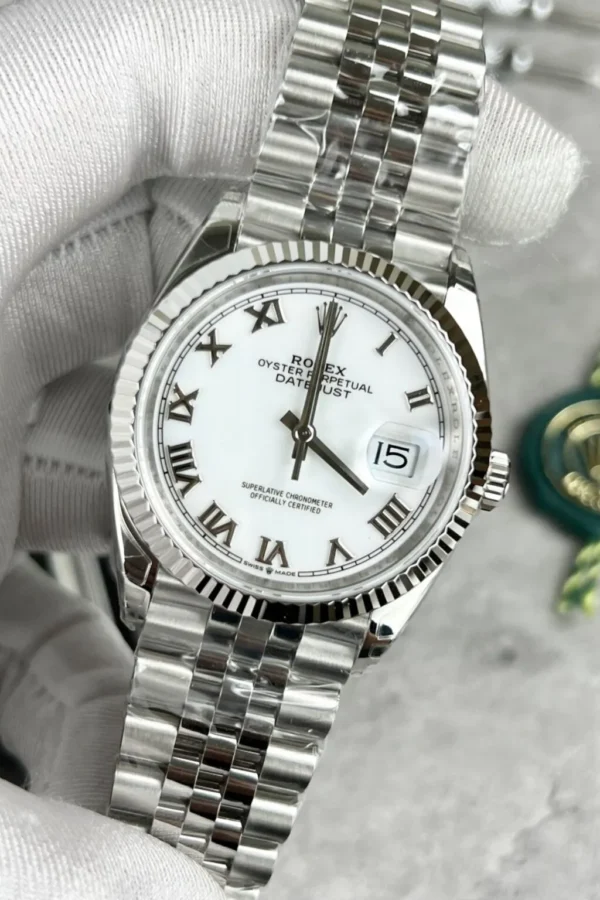 Alternative view of Replica Rolex Datejust White Dial 16220-2 36 mm