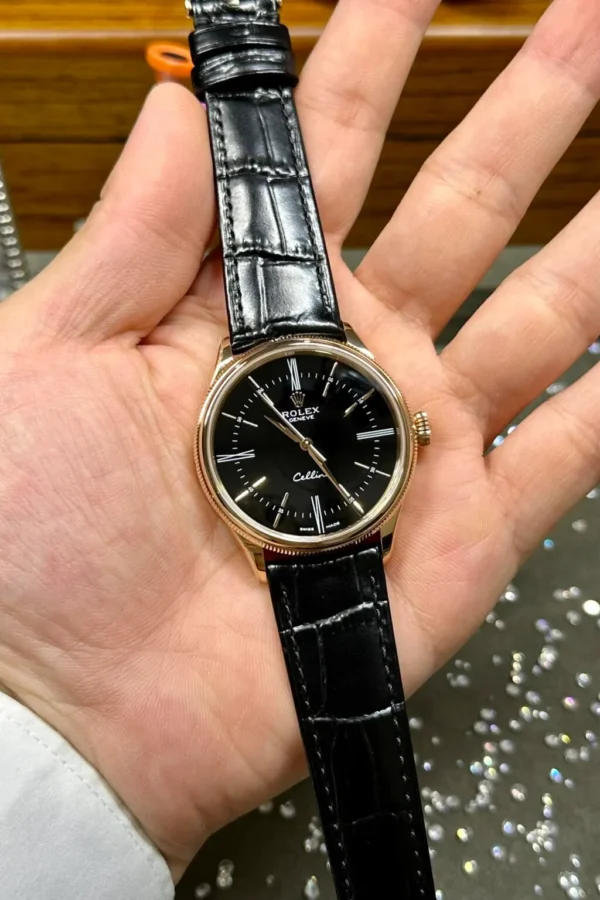 Alternative view of Superclone Rolex Cellini Black Dial REP016814