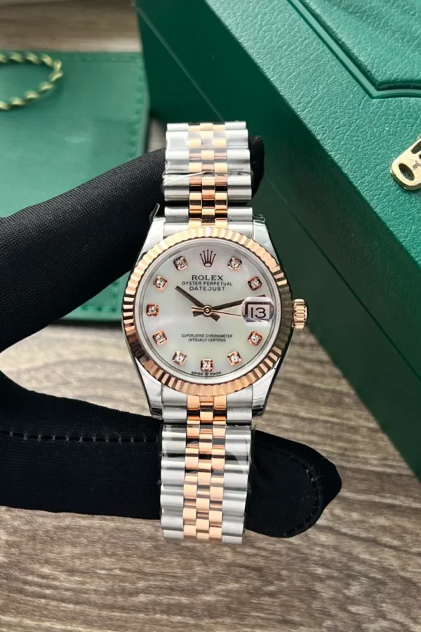Alternative view of Rolex Datejust Mother of Pearl Diamond Dial 126201-0021 36 mm
