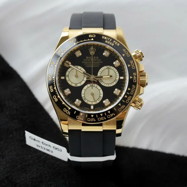 Alternative view of Rolex Daytona Black Dial Yellow Gold 126518LN