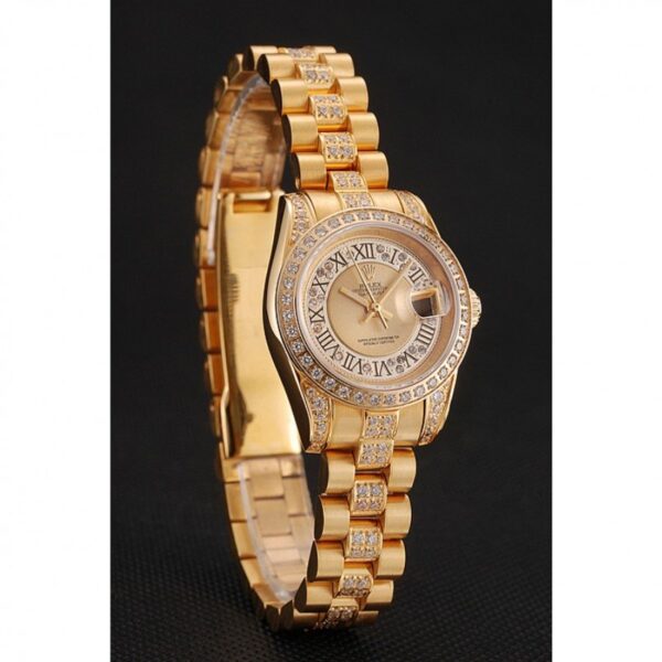Alternative view of Superclone Rolex Datejust Gold Dial 1453953 21 mm