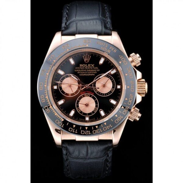Alternative view of Replica Rolex Daytona Black Dial REP016831