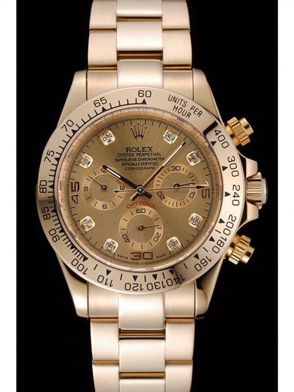 Alternative view of Replica Rolex Daytona Gold Dial 1454245