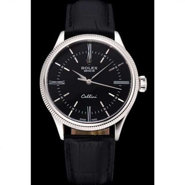 Alternative view of Superclone Rolex Cellini Black Dial 622654