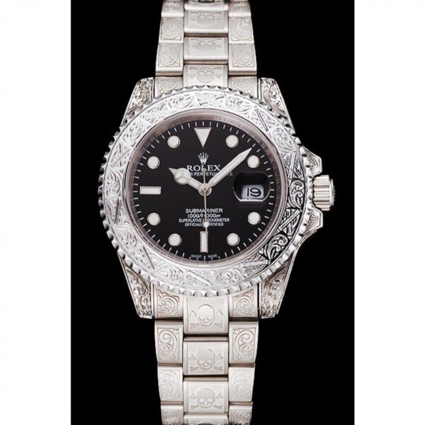 Alternative view of Superclone Rolex Submariner Black Dial 1454093