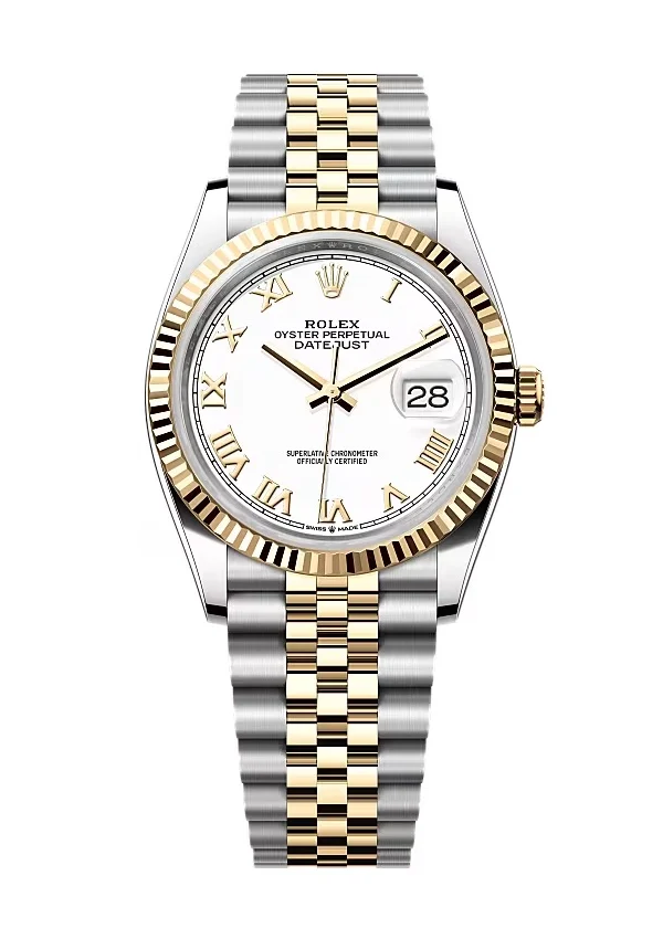Rolex Datejust White Roman Dial 126233-0029 36 mm