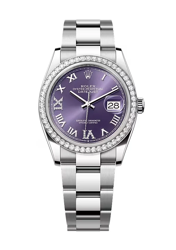 Rolex Datejust Aubergine Roman Diamond Dial 126284RBR-0014 36 mm
