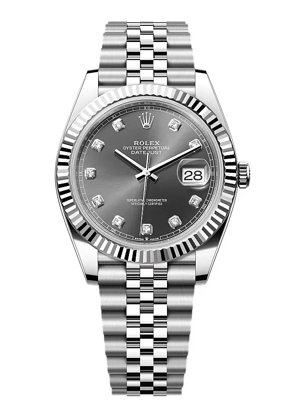 Rolex Datejust Slate Diamond Dial 126334-0006 41 mm